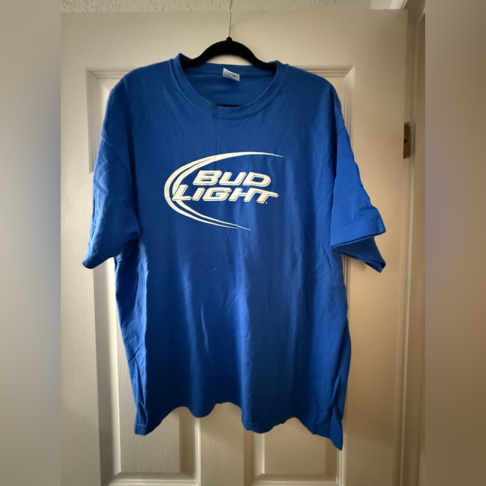 Bud Light Blue Short Sleeve Men's Tee